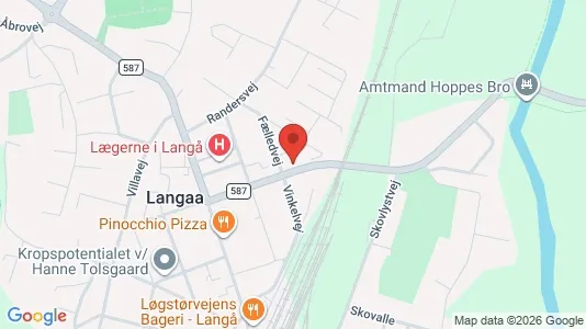 Boligudlejningsejendomme til salg i Langå - kort over placeringen