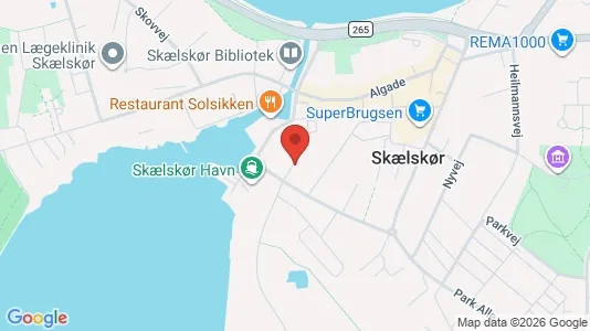 Boligudlejningsejendomme til salg i Skælskør - kort over placeringen
