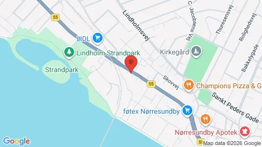 Boligudlejningsejendomme til salg i Nørresundby - kort over placeringen