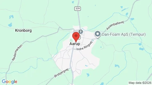 Butikslokaler til salg i Aarup - kort over placeringen