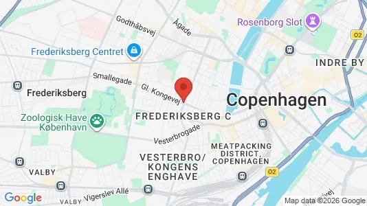 Restaurantlokaler til salg i Frederiksberg C - kort over placeringen