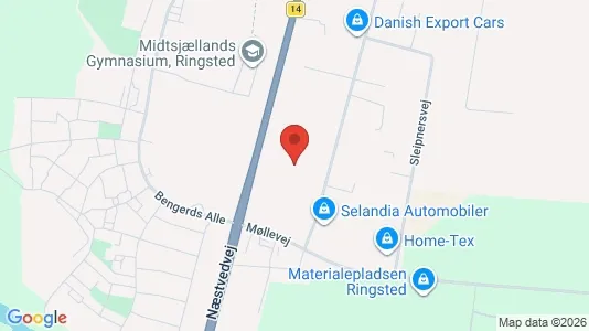 Lagerlokaler til salg i Ringsted - kort over placeringen