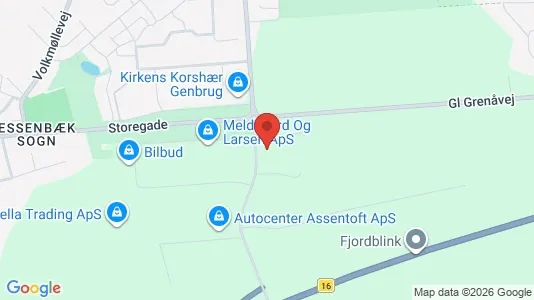 Erhvervsgrunde til salg i Randers SØ - kort over placeringen