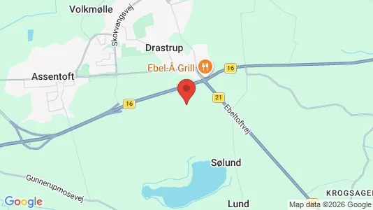 Erhvervsgrunde til salg i Randers SØ - kort over placeringen