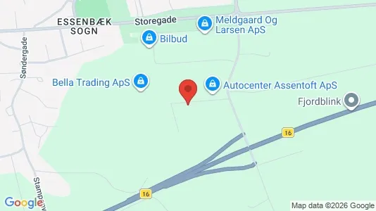 Erhvervsgrunde til salg i Randers SØ - kort over placeringen