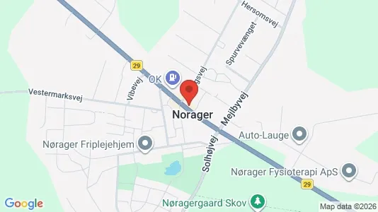 Boligudlejningsejendomme til salg i Nørager - Foto fra Google Street View