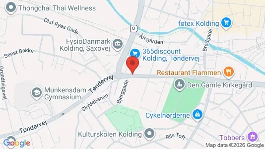 Boligudlejningsejendomme til salg i Kolding - kort over placeringen