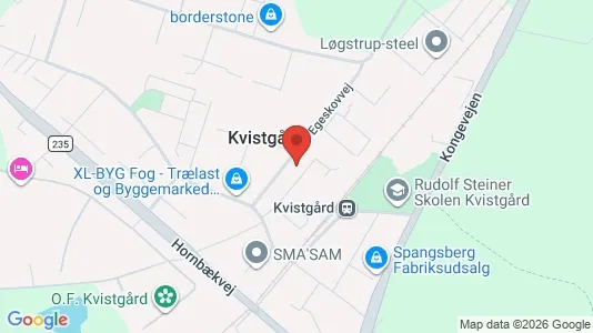 Erhvervsgrunde til salg i Kvistgård - kort over placeringen