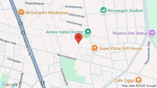 Boligudlejningsejendomme til salg i Århus N - kort over placeringen