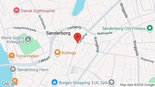 Boligudlejningsejendomme til salg i Sønderborg - kort over placeringen