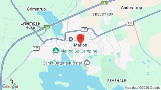 Erhvervslejemål til salg i Maribo - kort over placeringen
