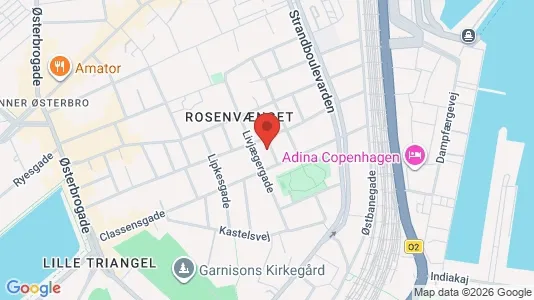 Boligudlejningsejendomme til salg i Østerbro - kort over placeringen