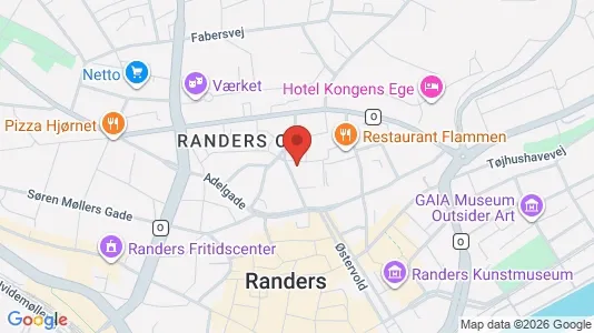 Erhvervsgrunde til salg i Randers C - kort over placeringen