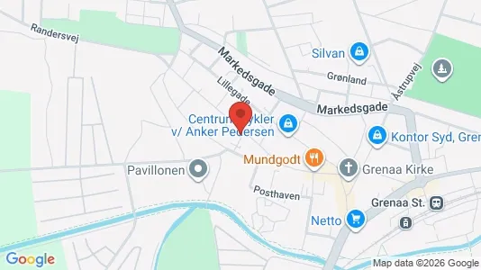 Boligudlejningsejendomme til salg i Grenaa - kort over placeringen