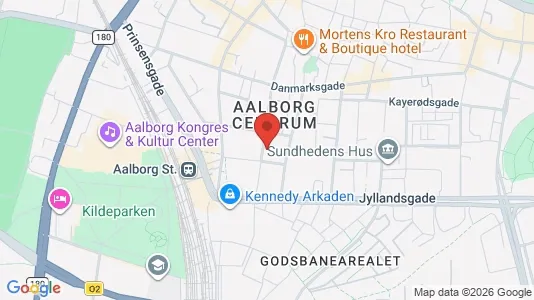Boligudlejningsejendomme til salg i Aalborg Centrum - kort over placeringen