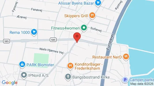 Kontorlokaler til salg i Frederikshavn - kort over placeringen
