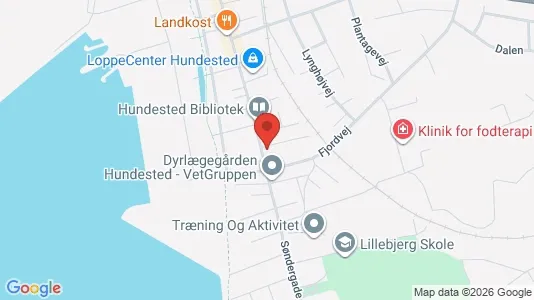 Boligudlejningsejendomme til salg i Hundested - kort over placeringen