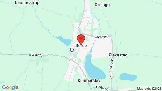 Butikslokaler til salg i Borup - kort over placeringen