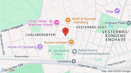 Erhvervslejemål til salg i Vesterbro - kort over placeringen