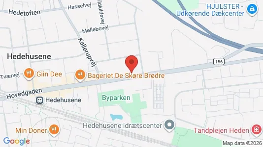 Erhvervslejemål til salg i Hedehusene - kort over placeringen