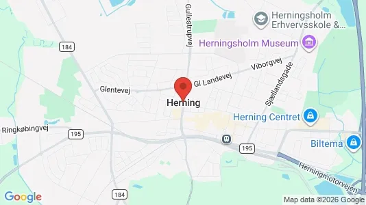 Hoteller til salg i Herning - kort over placeringen