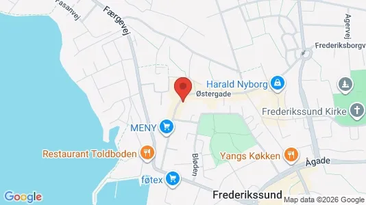 Erhvervslejemål til salg i Frederikssund - kort over placeringen