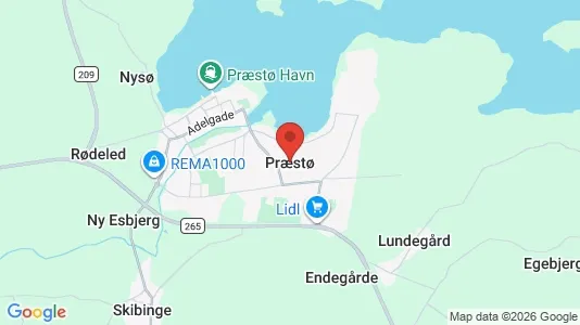 Erhvervsgrunde til salg i Præstø - kort over placeringen