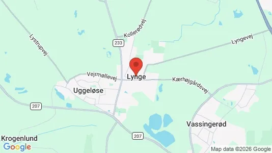 Erhvervslejemål til salg i Lynge - kort over placeringen