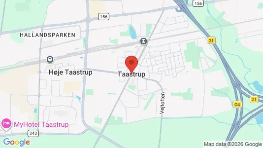 Erhvervslejemål til salg i Taastrup - kort over placeringen