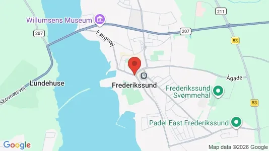 Butikslokaler til salg i Frederikssund - kort over placeringen