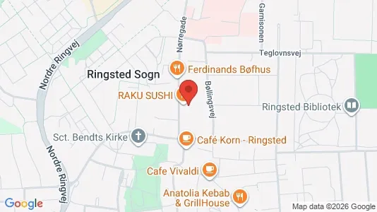 Boligudlejningsejendomme til salg i Ringsted - kort over placeringen