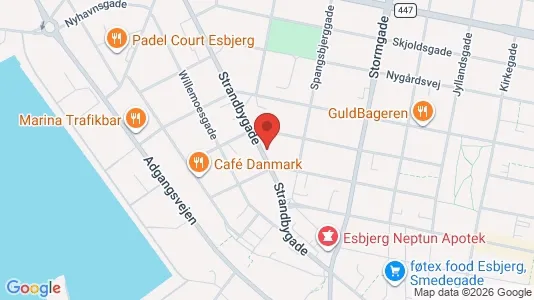 Erhvervslejemål til salg i Esbjerg Centrum - kort over placeringen