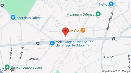 Kontorlokaler til salg i Odense V - kort over placeringen