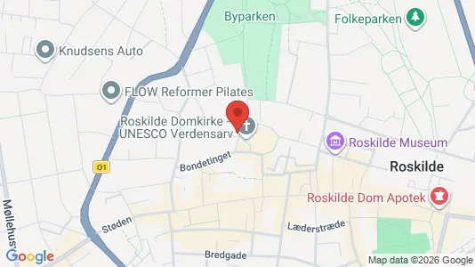 Erhvervslejemål til salg i Roskilde - kort over placeringen