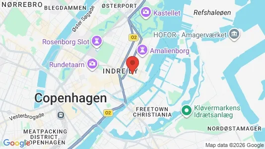 Butikslokaler til salg i København K - kort over placeringen