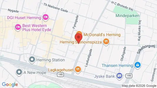 Boligudlejningsejendomme til salg i Herning - kort over placeringen