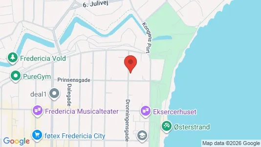 Erhvervslejemål til salg i Fredericia - kort over placeringen