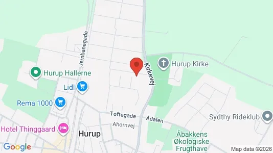 Kontorlokaler til salg i Hurup Thy - kort over placeringen