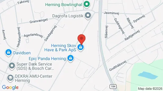 Kontorlokaler til salg i Herning - kort over placeringen