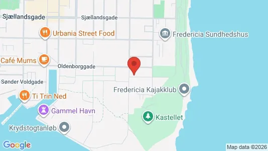 Boligudlejningsejendomme til salg i Fredericia - kort over placeringen