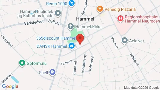 Kontorlokaler til salg i Hammel - kort over placeringen